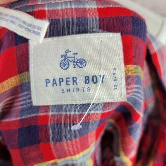 Anthropologie Paper Boy Women’s Plaid Button Down Red Yellow Size Small - Picture 4 of 5